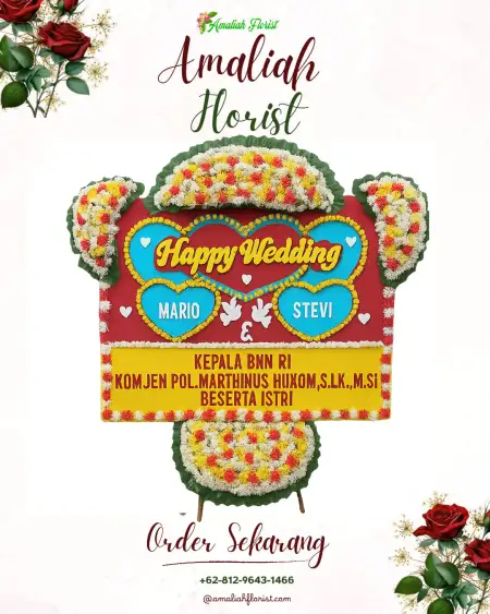 Papan Bunga Pernikahan Padawaras